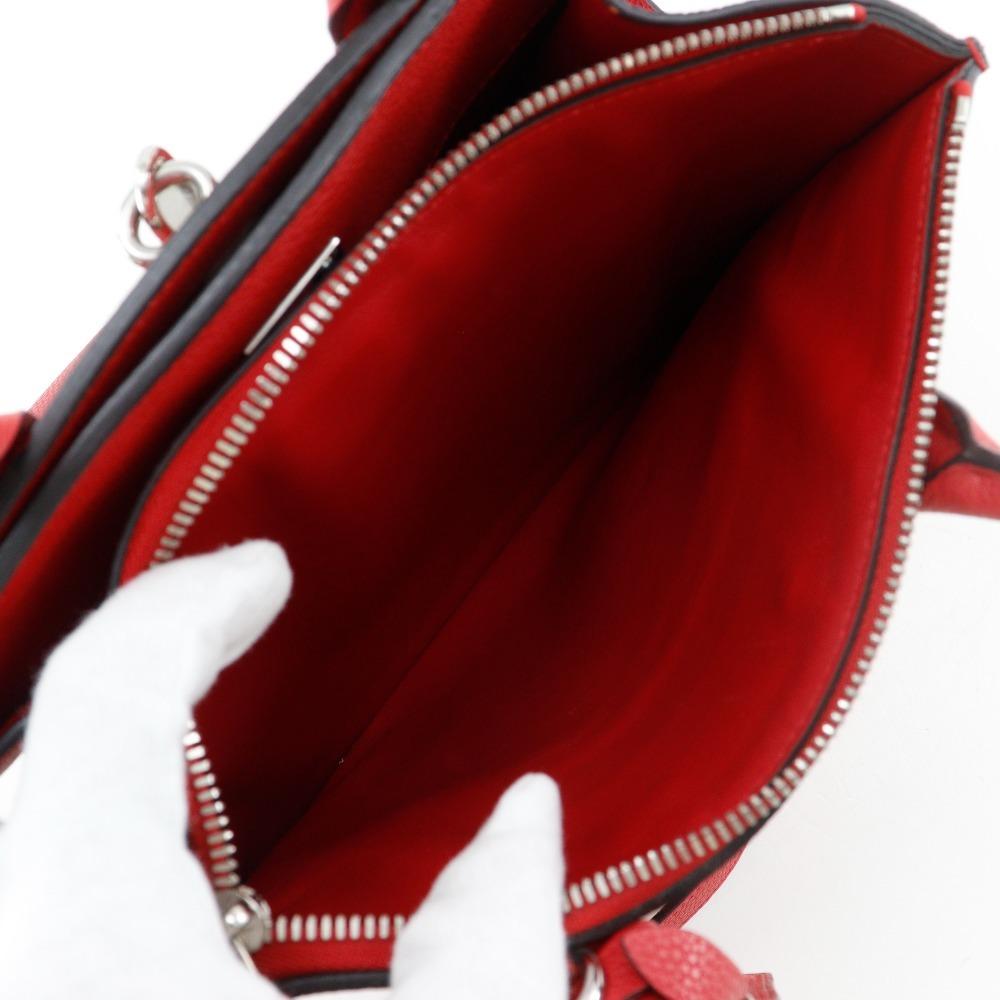 LOUIS VUITTON City Steamer PM Handbag M53030 2WAYShoulder Rouge Red Calfskin Women Used