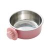 Pet Food Bowl Hanging Stainless Steel Pet Bowl Dogs Cats The 2-in-1 design is detachable Supplies Fixed Cat Bowl Crate Drinking