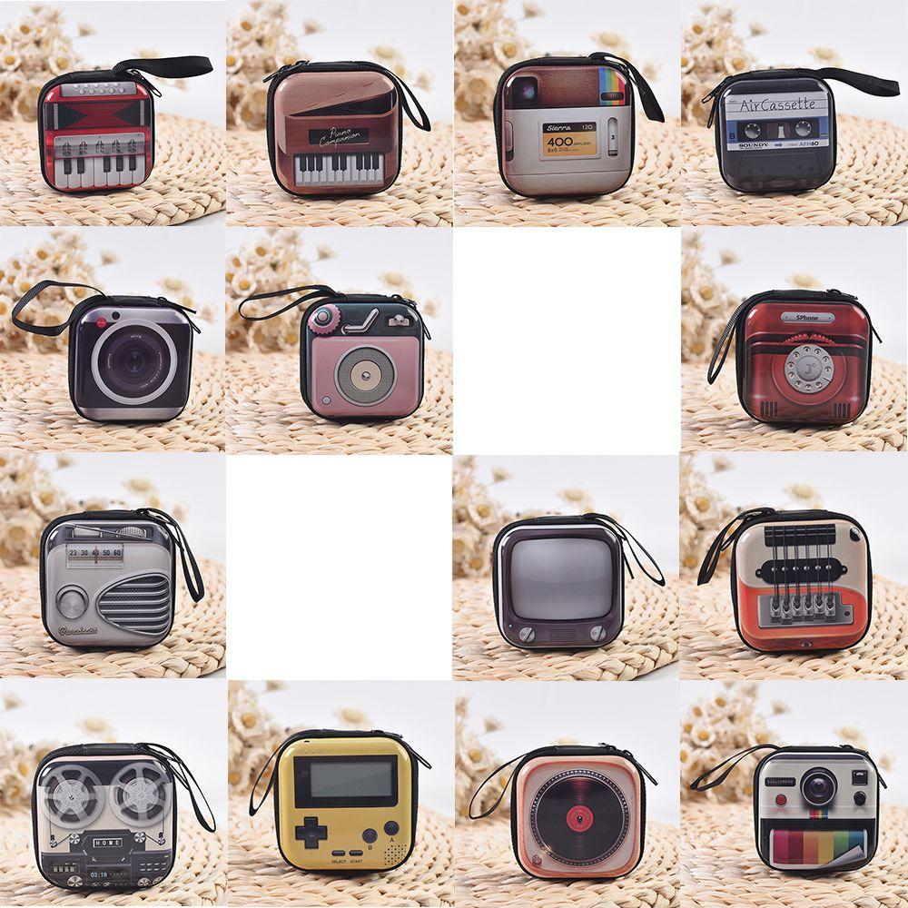 Player Pattern Small Wallet Earphone Cable Storage Bag Coin Purse Cute Cartoon Change Zipper Pocket