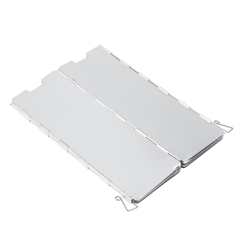 10pcs Foldable Burner Windshield for Outdoor Camping Picnic BBQ Cooking Gas Stove