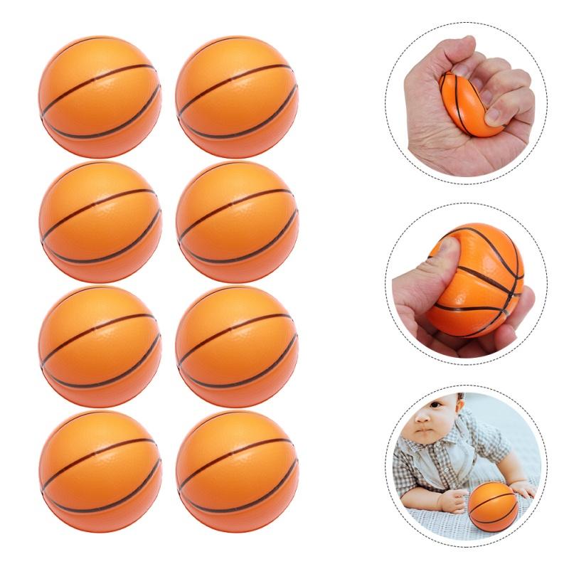 12Pcs Squeeze Basketball Toys Kids Sports Theme Birthday Party Favors Rubber Basketball Gift Cake Decor Goodie Bag Pinata Filler