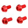 DRC Aluminum Taper Bolt M6x12mm 4 Pieces Red Dirt Freak