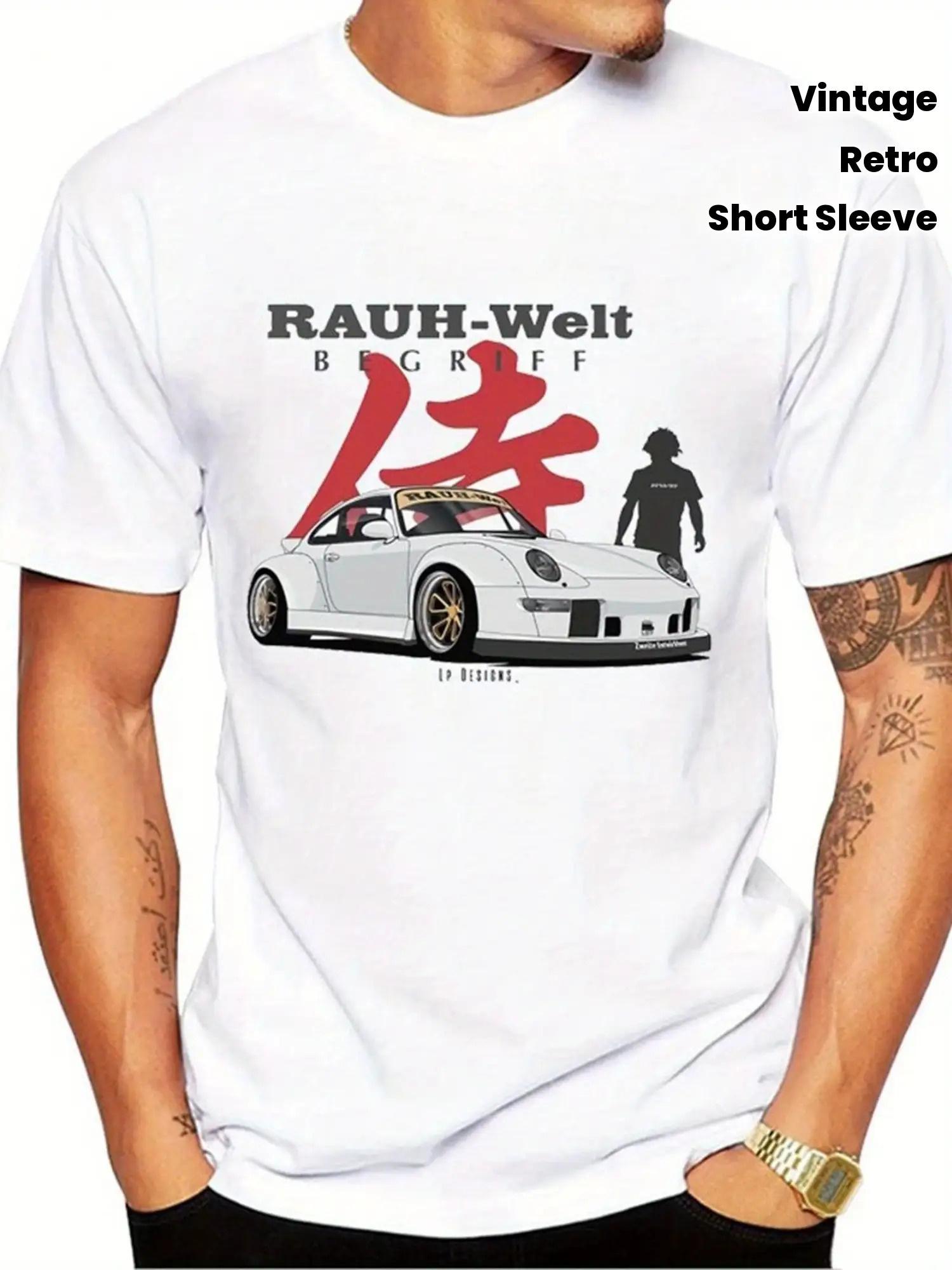 Men S Short-Sleeve Vintage RWB 993 Sunset Vibe T-Shirt L