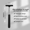 1Pcs Stainless Steel Telescopic Car Rearview Mirror Wiper With Retractable Layered Brush Head Handheld Window Cleaning Tool