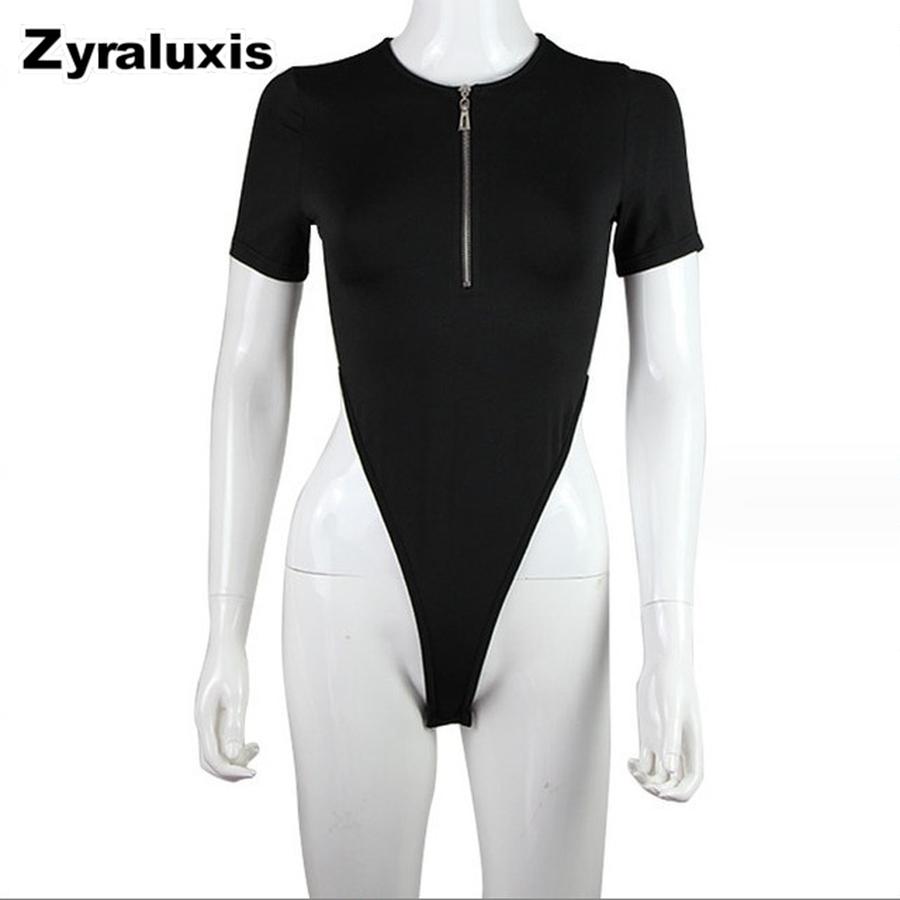 Women's Long Sleeve Bodycon Jumpsuit with Zipper, Sexy Top for Women