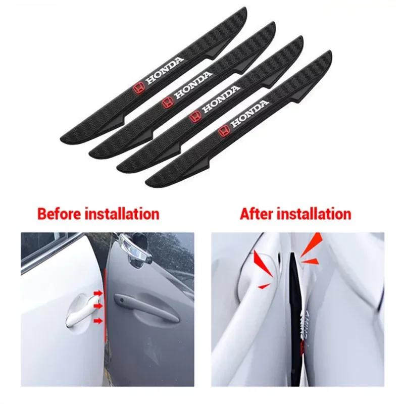 QEJMX1 4pcs Auto Anti Collision Strips Rubber Car Door Protector Stickers Bumper Anti-collision Strips For Honda Civic Accord CRV Hrv