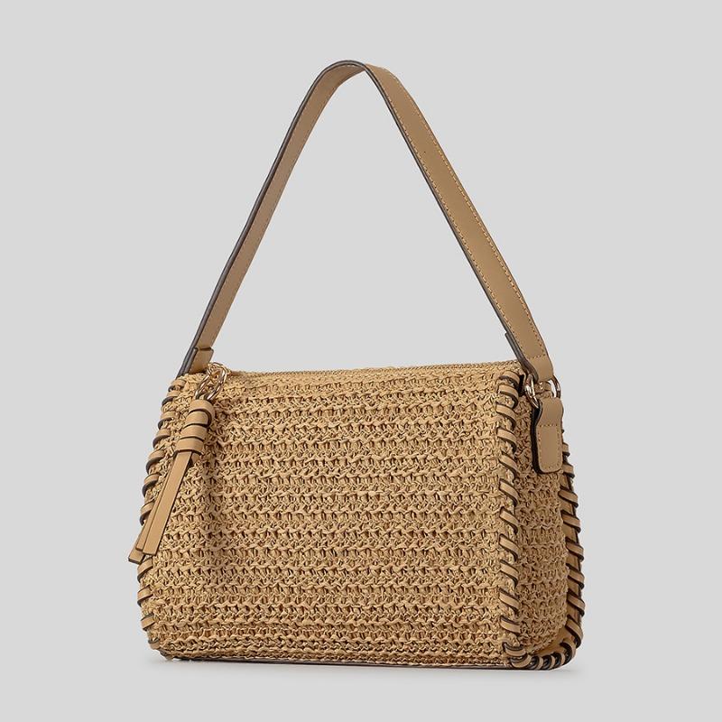 

Large-capacity Woven Bag Vacation Beach Bag Fashionable Single-shoulder Bag хакі