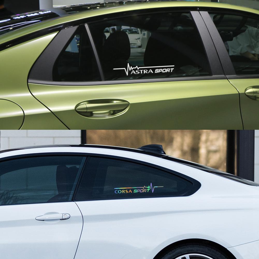 For Opel Astra Opc Insignia Corsa Vectra Zafira Grandland Meriva Car Side Window Lightning Stickers Auto Exterior Decor Decals