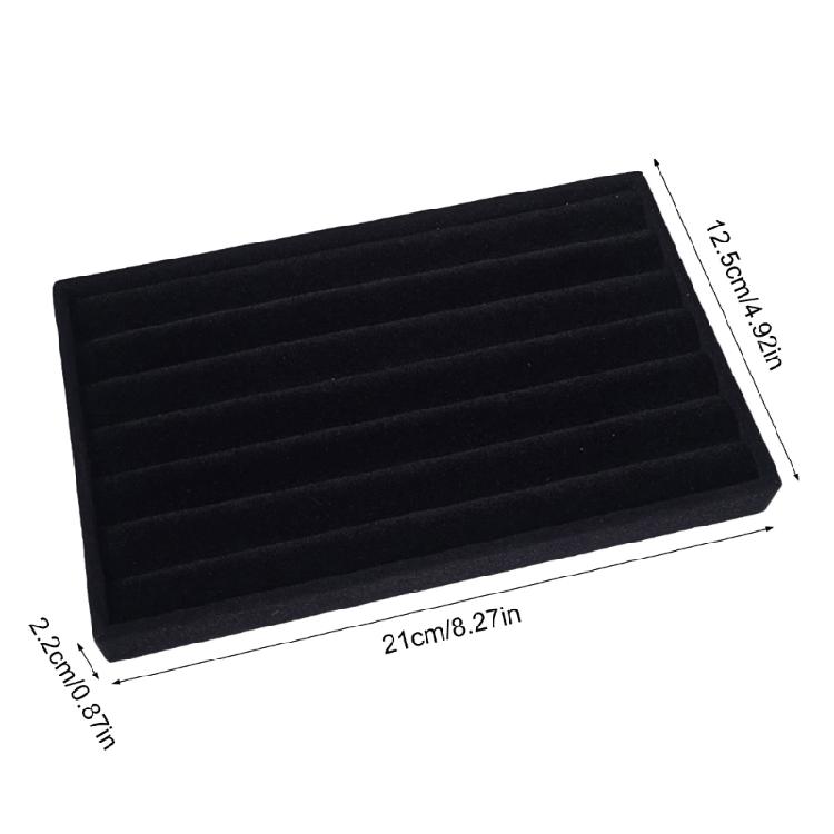 Multipurpose Fabric Jewelry Storage Tray Stackable Display Organizers Protective Jewelry Case for Pendant Jewelry Rings