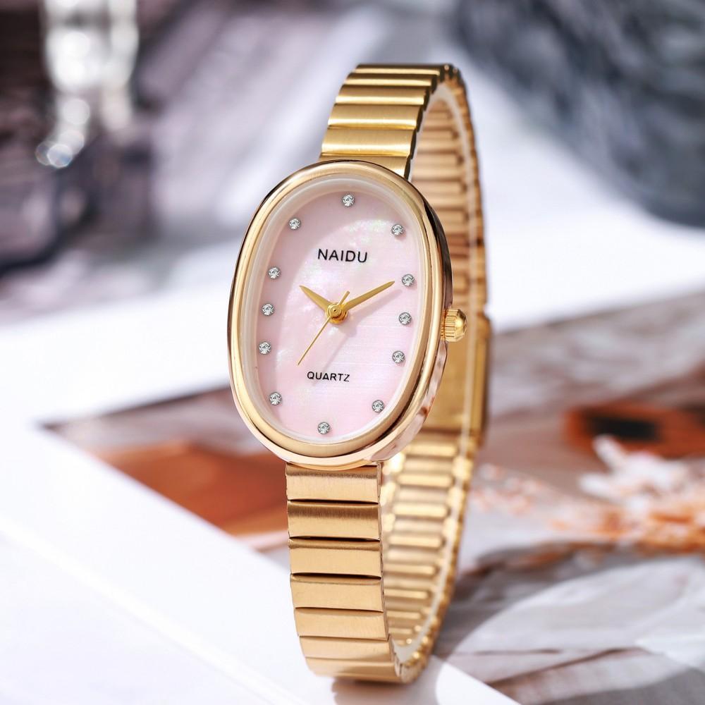 Minimalist Oval Quartz Watch Women Watch Fashion Steel Belt Quartz Casual Wristwatch Gifts Quartz Wristwatch