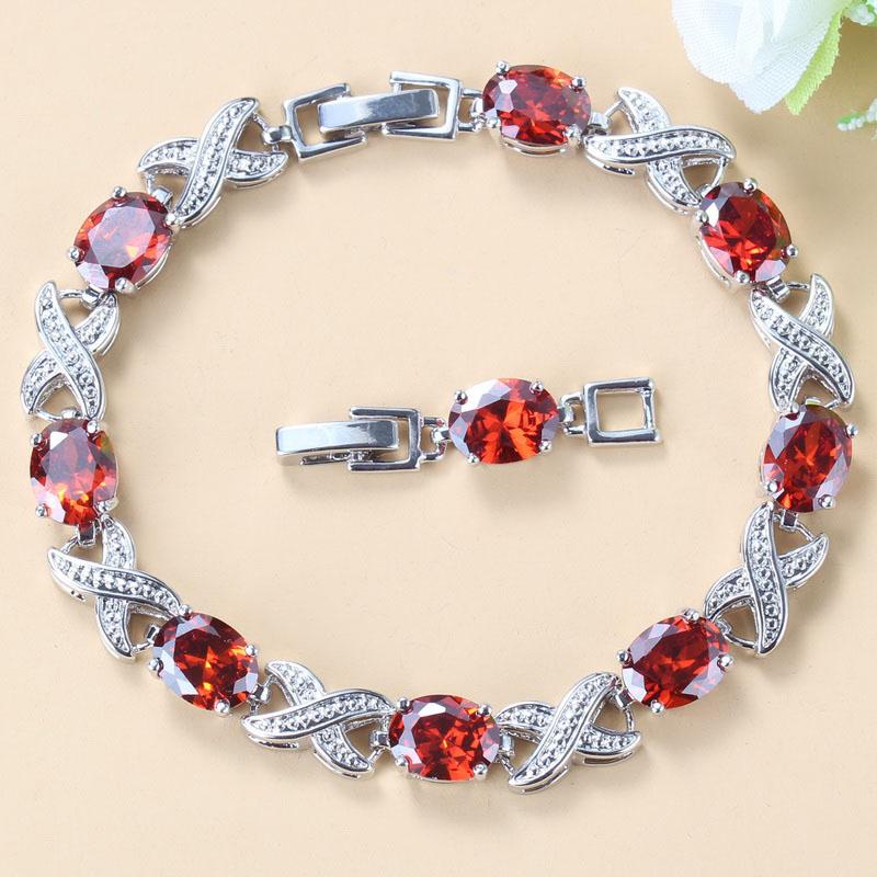 Bridal Wedding Jewelry Natural Colorful Cubic Zirconia Adjustable Length Link Bracelet Bangle For Women Gift