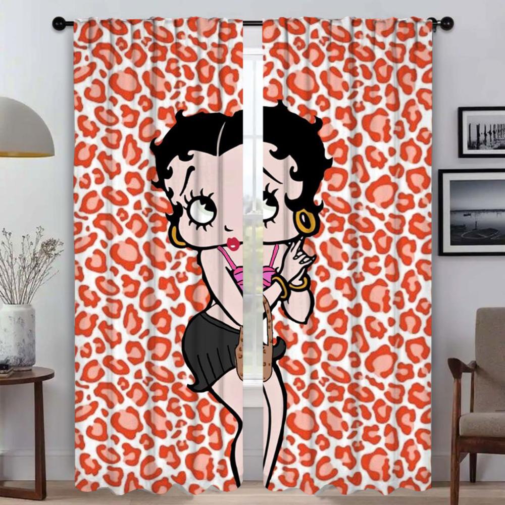 Tulle for Bedroom B-bettys BoopS Window Curtain for Room 2 Panel Elegant Room Curtains Home Interior Curtains Shades Partition