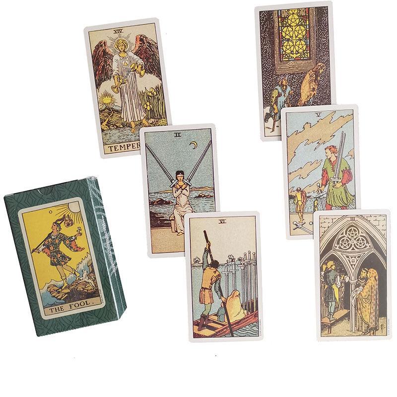 Gold Art Smith Beliebter Spirit Eye Waite Tarotkarten 10.3*6 ohne Rand