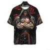 Japanese Samurai Girl Tattoo T-shirt 3D Beautiful Printed T-shirt for Men and Women Harajuku Short Sleeved Top