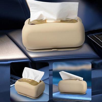 Nova Caixa de Lenços com Ventosa de Silicone Grande Capacidade Gaveta de Lenços para Mesa Resistente ao Desgaste Super Macia Durável Caixa de Lenços para Carro