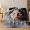 Modny koc flanelowy Billie Eilish Hit Me Hard and Soft, miękki koc narzutowy na łóżko, do sypialni, salonu, prezent podróżny dla dziecka