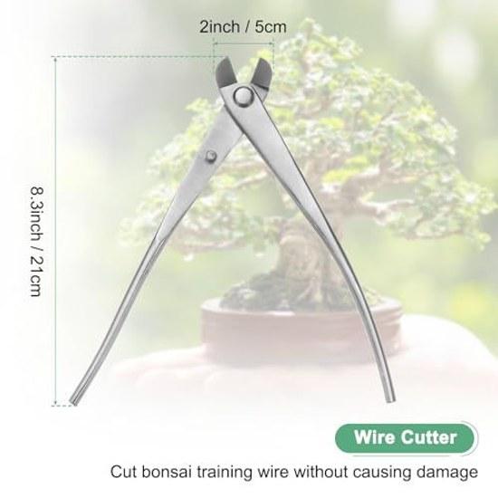 M METERXITY Bonsai Tools - 8.3 Stainless Steel Wire Cutter Plant Modeling Suitable Gardening Pruning Knob (210mm Silver)