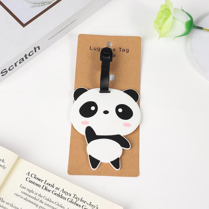 Panda Cartoon PVC Luggage Tag