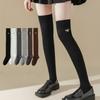Cartoon Embroidery Women Stockings JK Girls Cotton Long Socks Thigh High Stockings Japanese Style Black White Knee High Socks