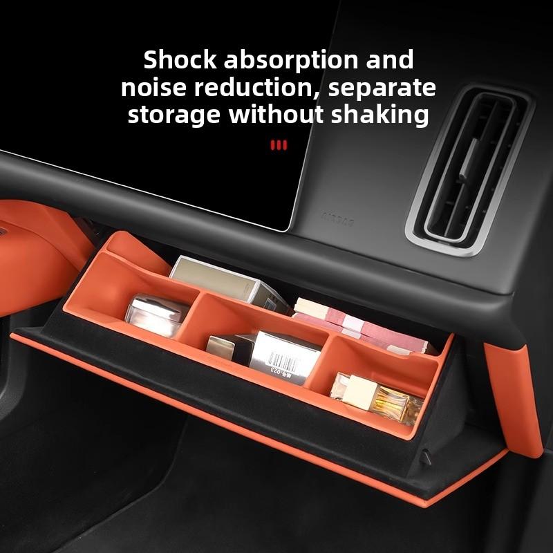 For Li Auto L6 L7 L8 L9 Car Front Passenger Silicone Storage Box Glove Box Storage Partition Car Interior Modify Accessories