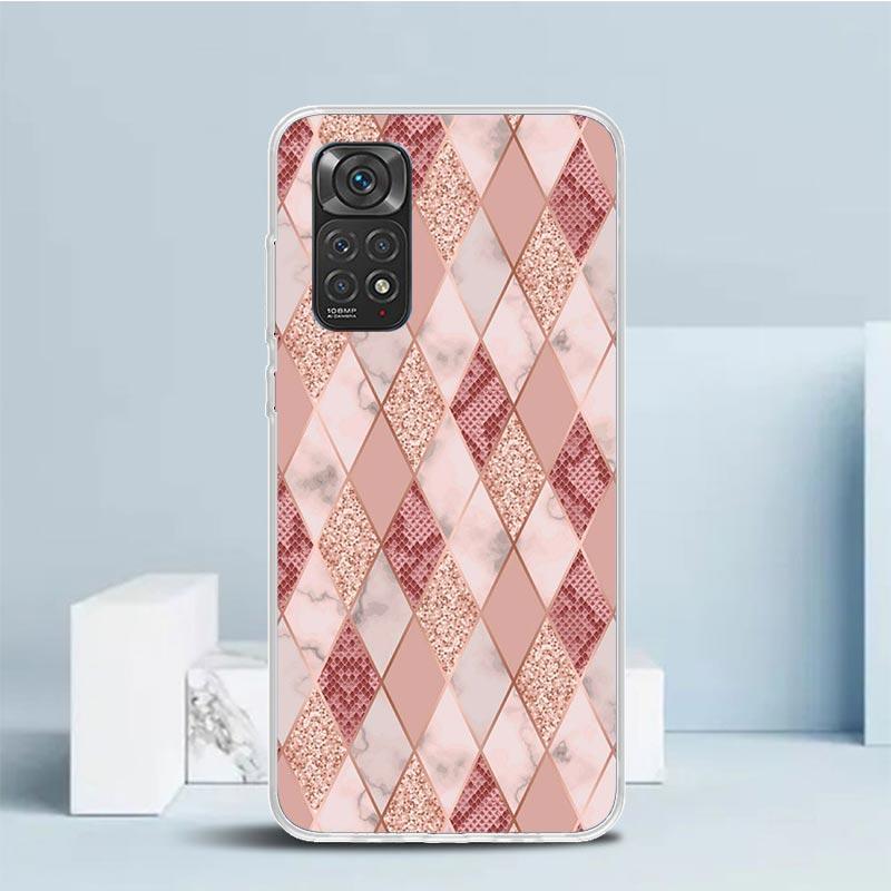Beautiful Rose Bling Picture Phone Case For Xiaomi Redmi Note 15 14 14S 13 12S 12 Pro Plus 11S 11 11T 11E 10S 10 + Soft TPU Back
