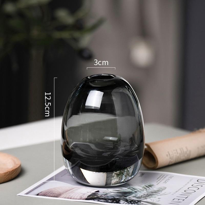 Farbverlauf Zweifarbige Glasvase, Blumenarrangement für den Esstisch, Glasbehälter, Aromatherapie-Diffusor, Wohnzimmerdekoration