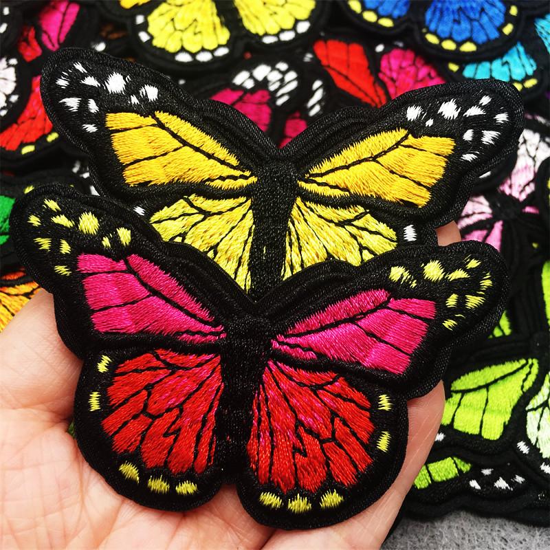 10Pcs Butterfly Patches Applique For Clothing Embroidery Patches On Clothes Diy Ironing Sewing Children Kids Stickers