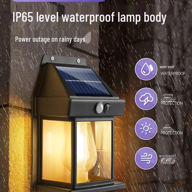 Solar-Außenwandleuchte wasserdicht für Hof, Villeneingang und Gartenpatio