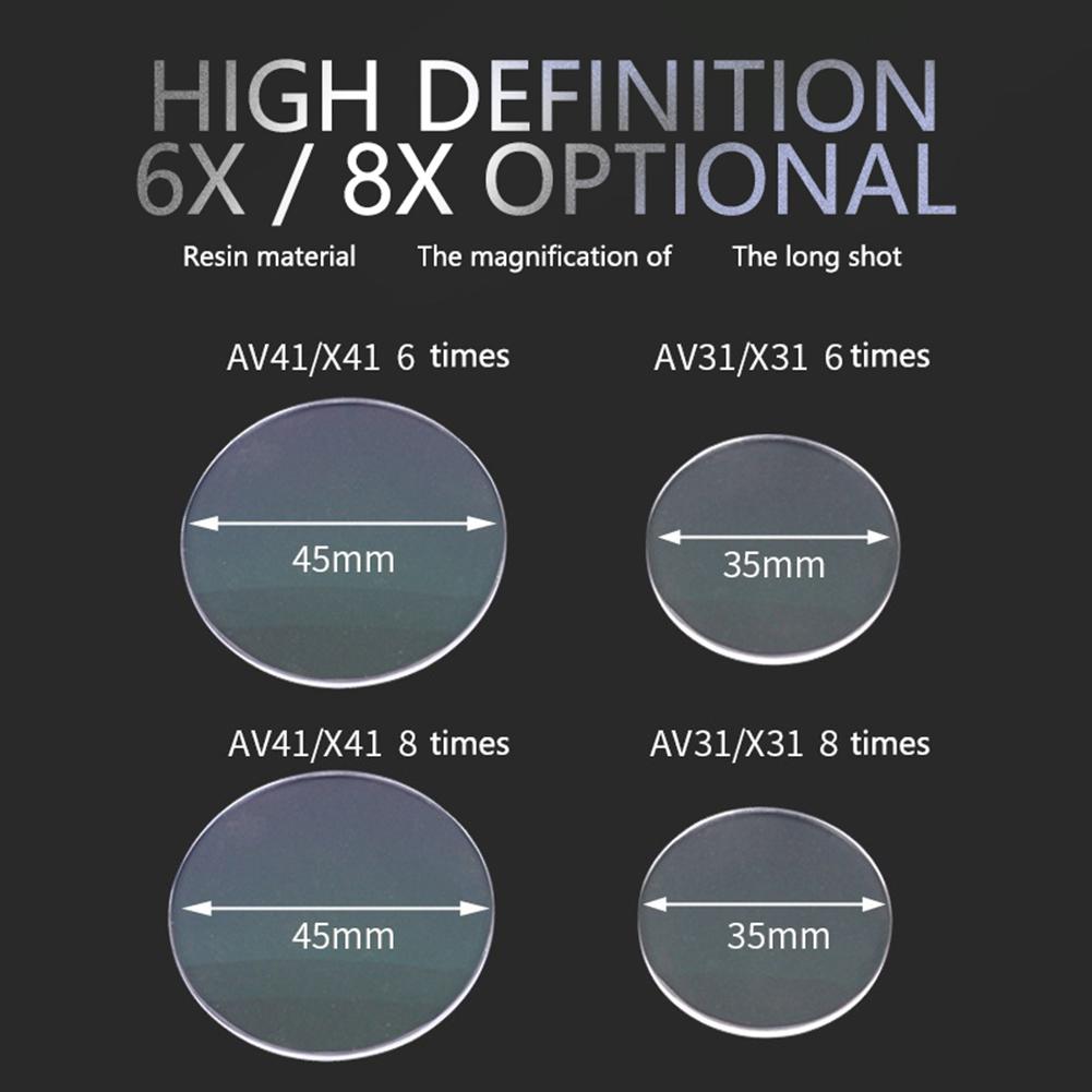 AV41 8x /6x Archery Scope Lens 45mm/35mm Diameter Convex Lenses Archery Compound Bow Scope For Bow Magnifier Accessories