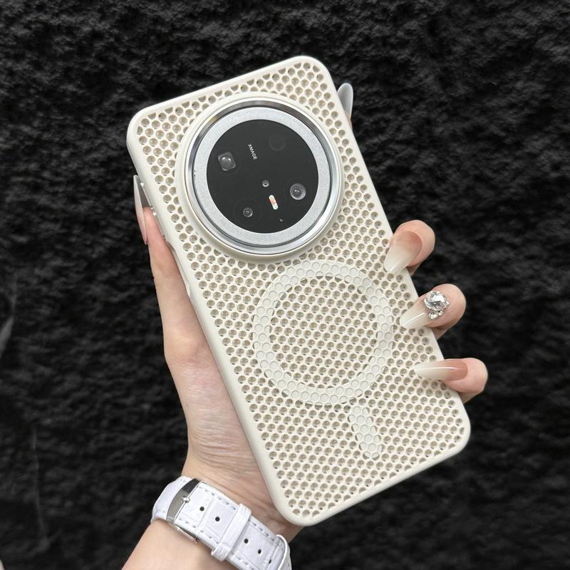 Applicable to Huawei Mate70PRO honeycomb heat dissipation magnetic suction mobile phone case Mat60 skin matte PC anti-drop protective cover