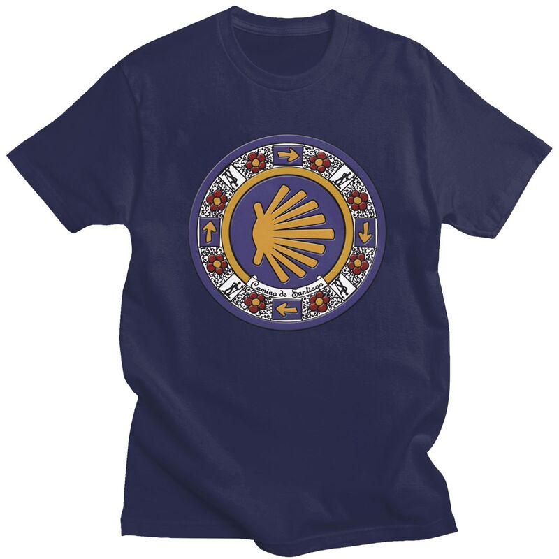 Custom Buen Camino De Santiago T Shirt Men Short Sleeve Tshirt Casual Tee Oversized Tshirts Gift