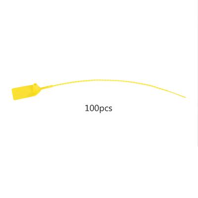 100Pcs 250mm Plastic Disposable Zip Ties Self Locking Tie Suitcase Shoes Bag Label Tag (Yellow)