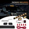 3X LED Cab Marker Lights Smoked Lens Amber Cab Top Roof Running Light Assembly Compatible with Silverado/Sierra 1500 2500 2500HD 3500 3500HD 2014
