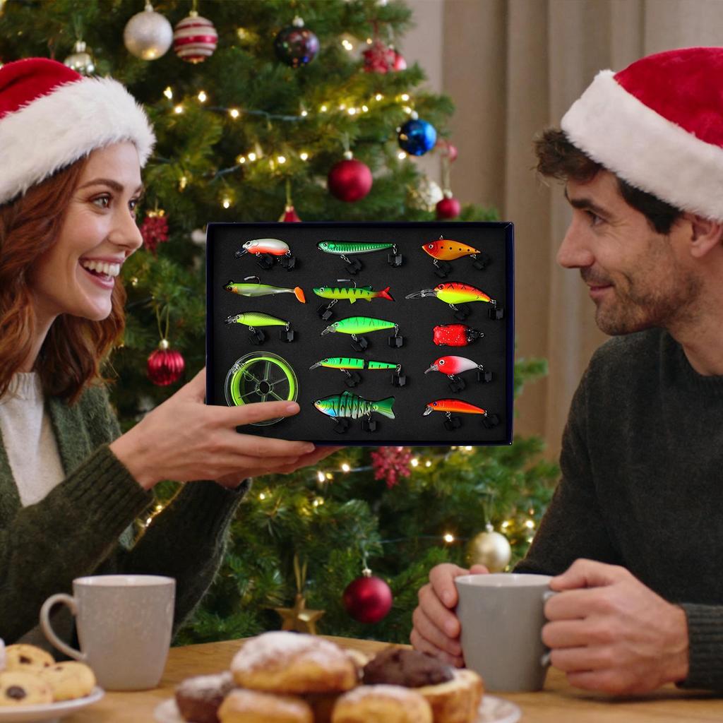 Fishing Lure Kit Lure Tackle Set Fishing Gear Kit For Outdoor Saltwater River Lake Pond Vacation Family Night Morning