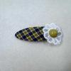 Korean Plaid Fabric Retro Kids' Flower Hair Clip