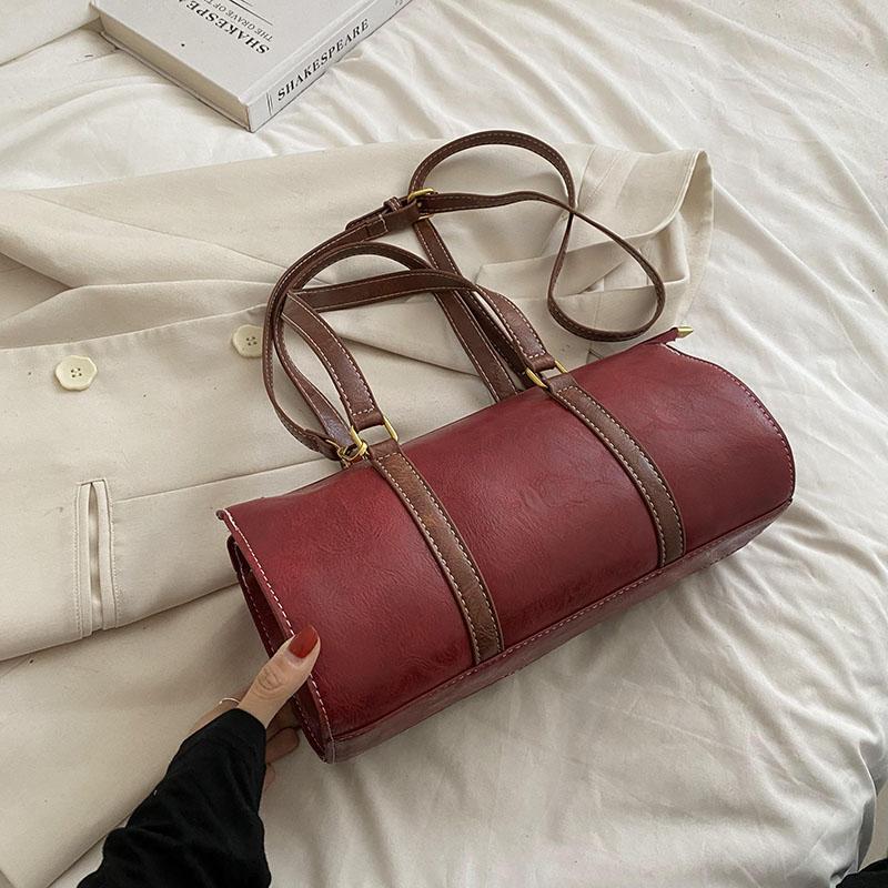 Женская ретро-сумка через плечо из искусственной кожи — фото 7