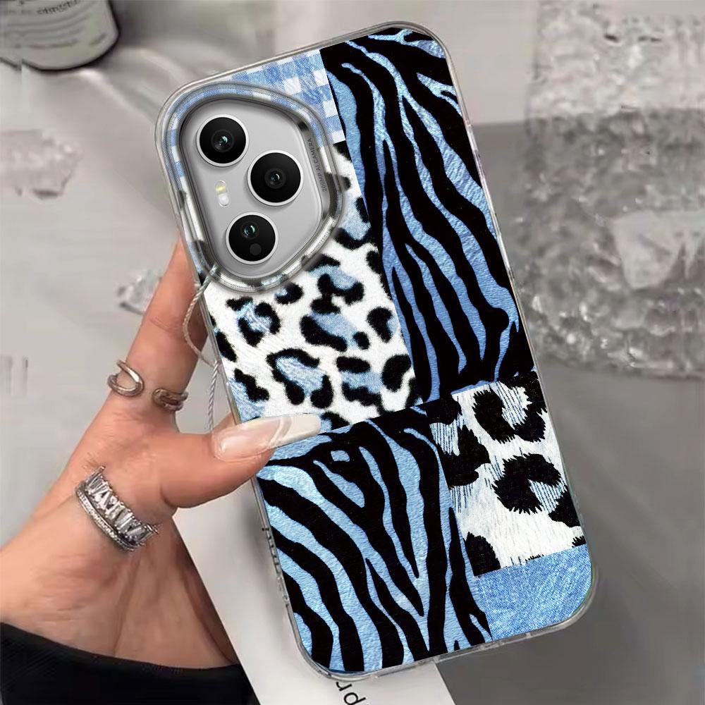 Vintage Blue Leopard Print Phone Case for Honor 400 200 90 Smart Pro Magic7 6 5 70 Lite X9a X9c X9b X8b X8a X8c X7c X6c Cover