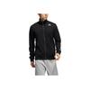 Adidas Logo Print Stand Collar Zip Jacket Men Outerwear Black GL2188