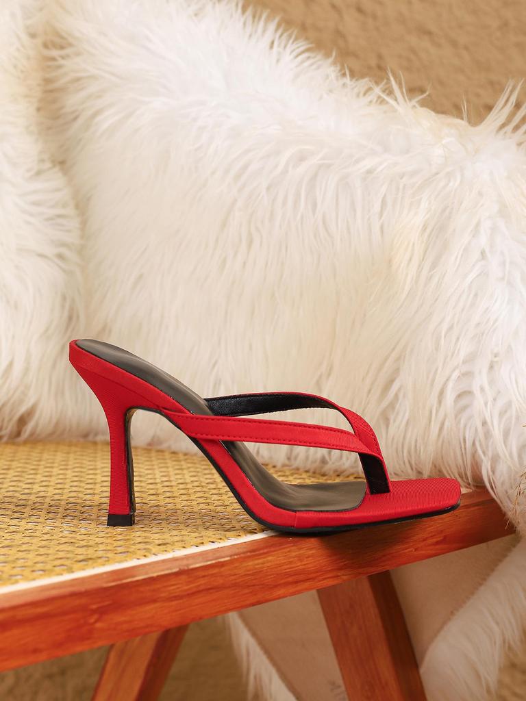2025 European & American Style High-Heeled Flip-Flops for Outdoor Summer Wear