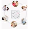 Multifunctional Mechanical Reminder Timer Kitchen 60 Minutes Countdown With Alarm Reminder Magnet Timer Cooking Teaching Homework Office (White/Black)