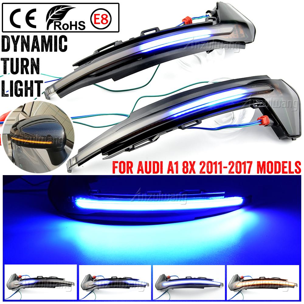 2x LED Dynamic Turn Signal Light Fit for A1 ( 8X ) 2011-05.2018 Side Mirror Blinker Arrow Sequential Flasher Repeater