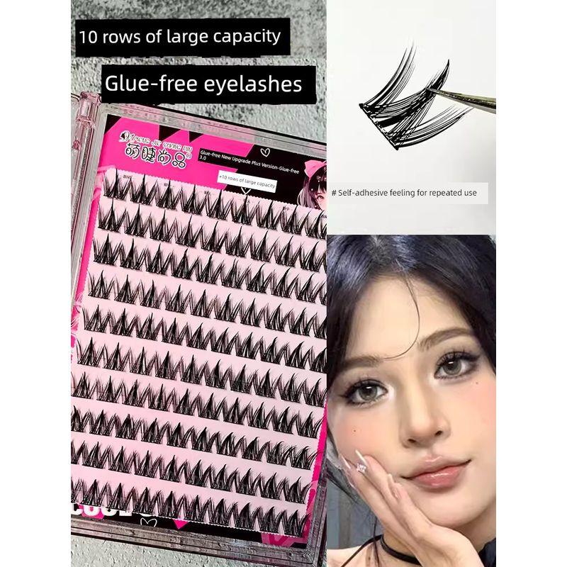 No Glue Thick Bean Bag Trilogy Fake Eyelashes