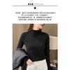 Women S Fitted Half High Neck Fleece Lined Long Sleeve T Shirt For Autumn Winter Warm Versatile