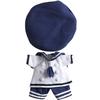 HIGHAWK Obitsu 11 Clothes OB11 Obitsu Doll 11cm Body Costume Sailor Uniform Uniform 12 Minutes Bid P9 Doll Navy Obitsu Body 3 Piece Set (duck Blue)