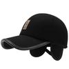 Hat Men's Winter Warm Ear Protection Baseball Cap Windproof Velvet Won the Bidding Dad Grandpa Cap