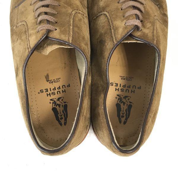 HUSH PUPPIES Suede Plain Toe Shoes Men’s 24.5 Brown Business(USED)