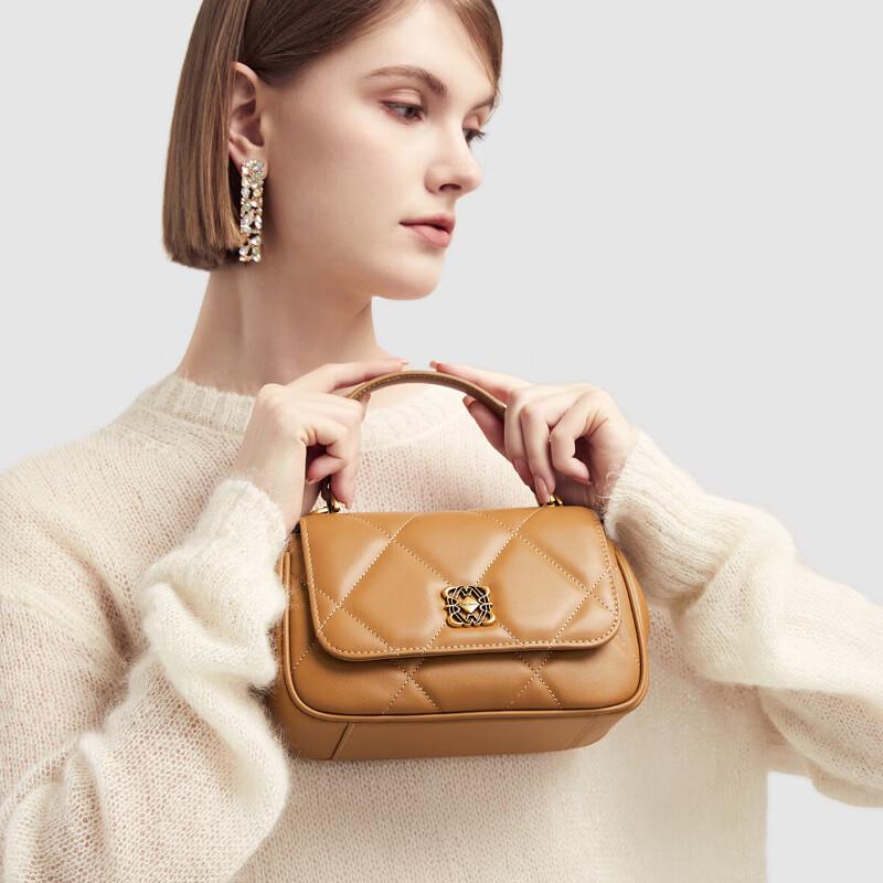 Pierre Cardin Genuine Leather Rhombic Handbag