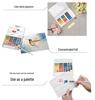 Xiongshi Portable Solid Watercolor Set - 12 or 24 Transparent Colors for Art Painting