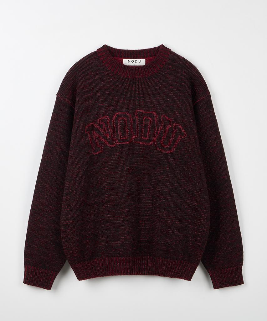 NODU Logo Ring Round Knit [Dark Red]