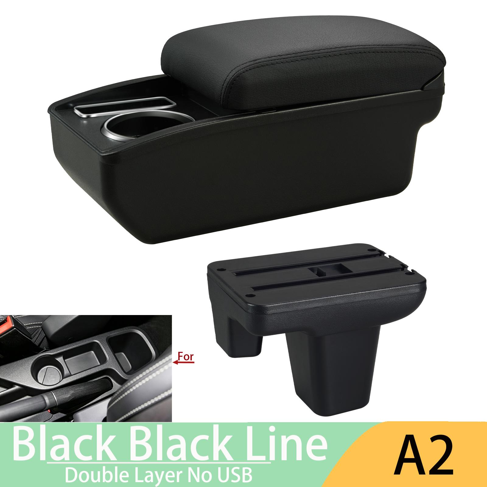 For MG3 armrest box For new MG3 car armrest box central storage box Interior modification charging car supplies right driver A2 Black Line No USB